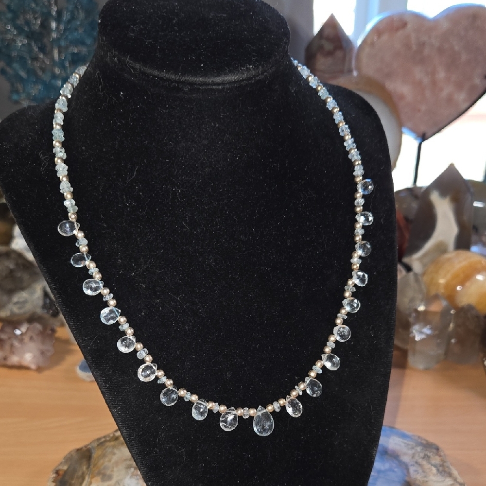 Delicate Clear Crystal Drop Necklace - Women Jewelry